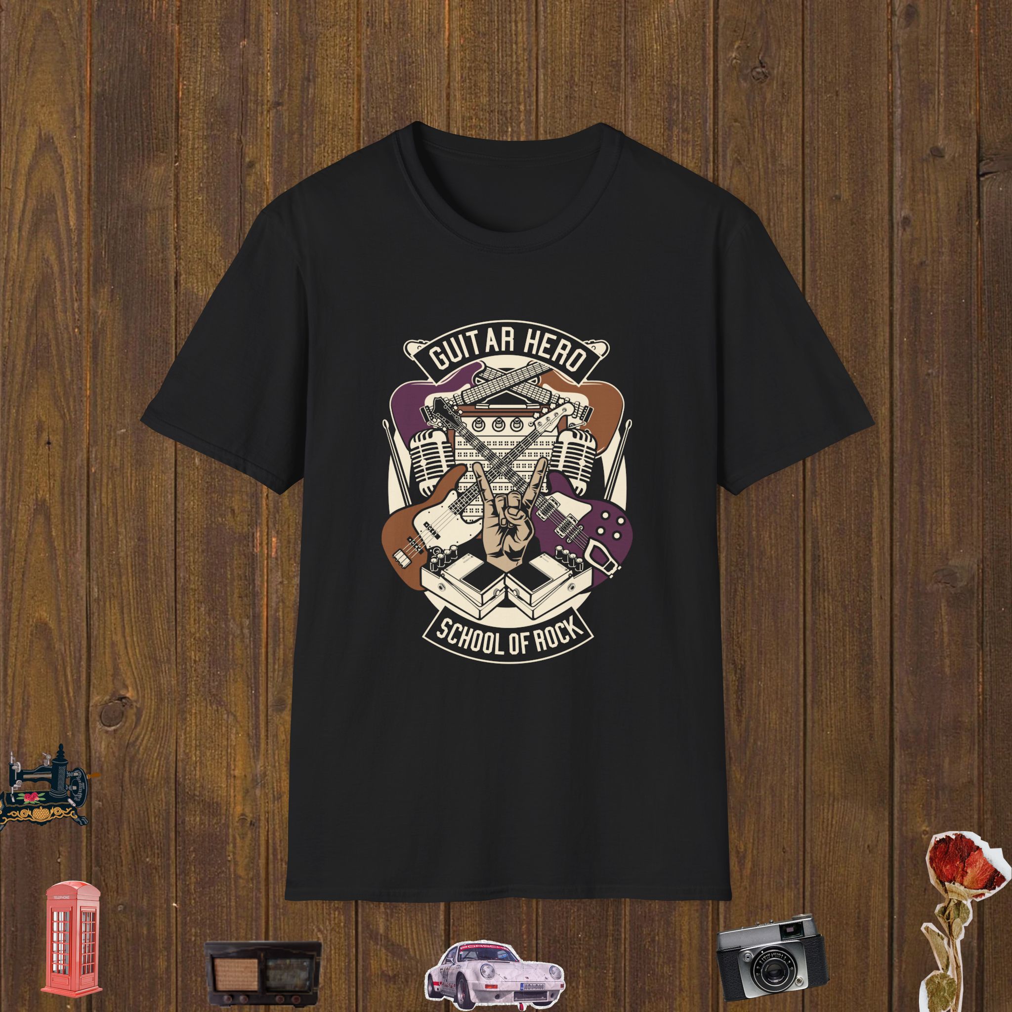 Guitar Hero School Unisex Softstyle T-Shirt