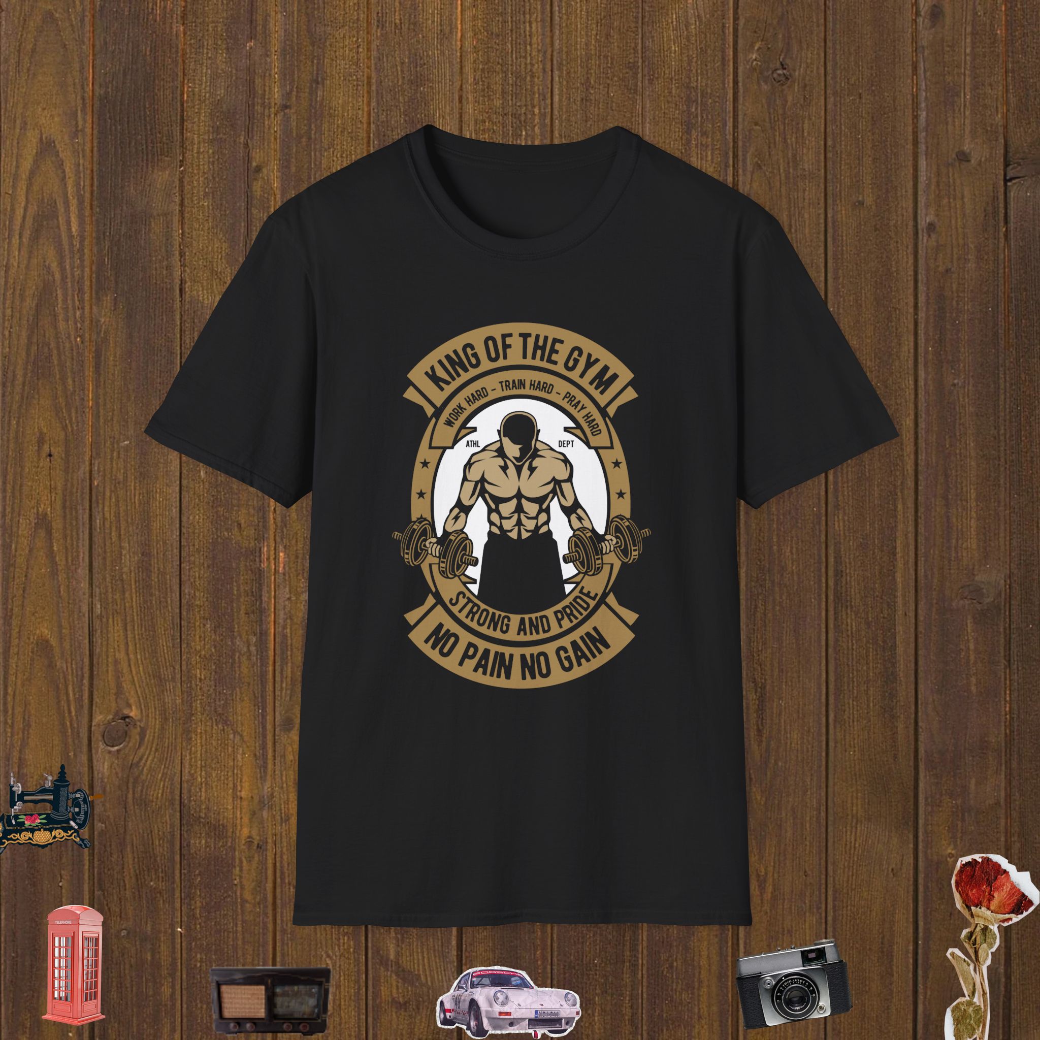 Gym Power Icon Unisex Softstyle T-Shirt