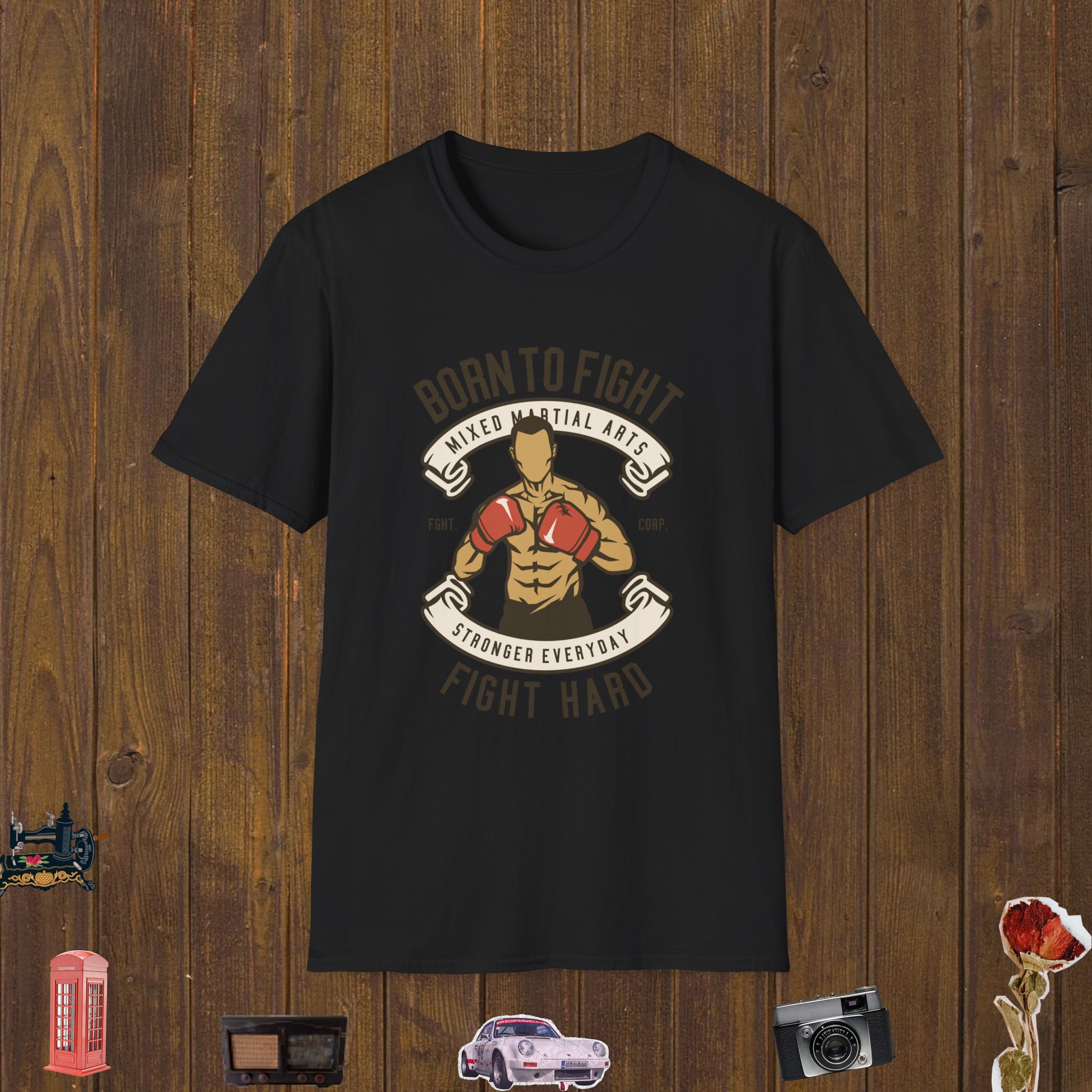 Boxing Fight Hard Unisex Softstyle T-Shirt