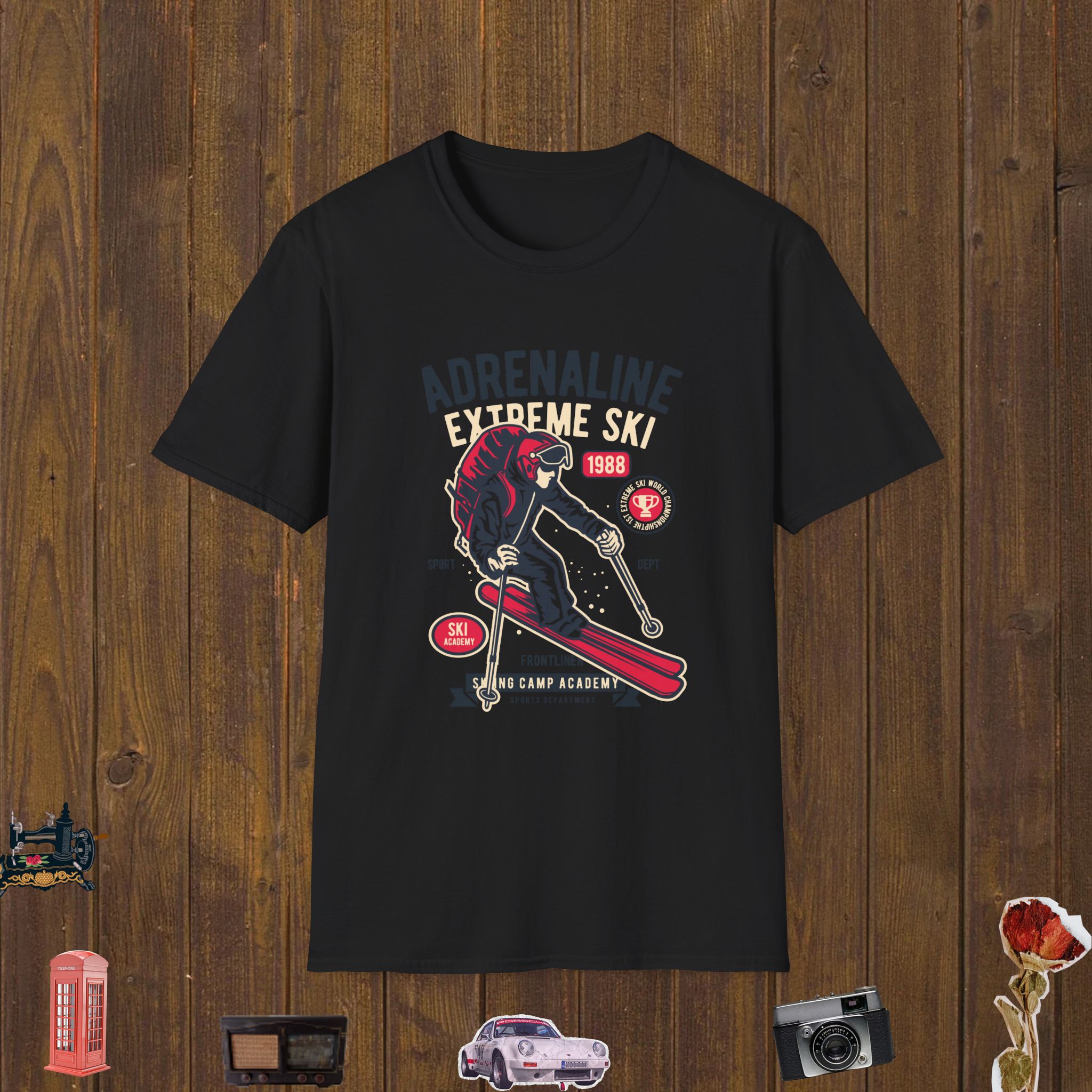 Extreme Ski Racer Unisex Softstyle T-Shirt