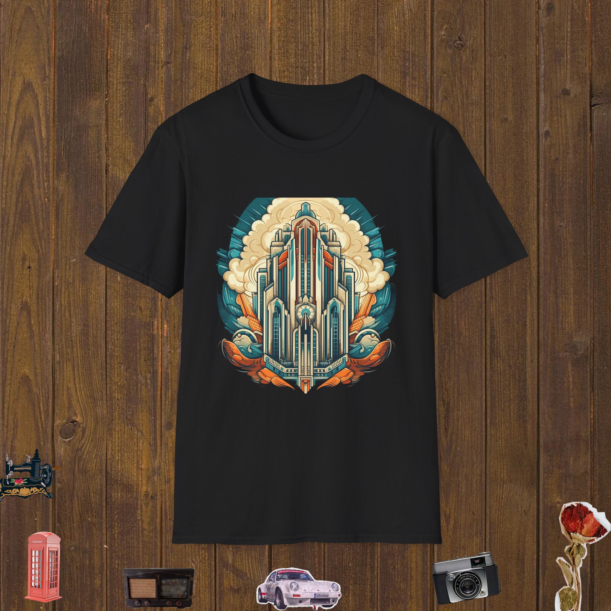 Cloud Crowned Tower Unisex Softstyle T-Shirt