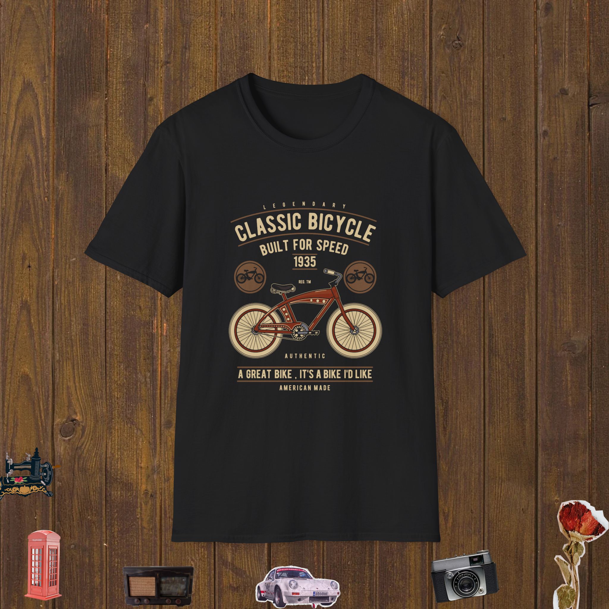 Classic Speed Bicycle Unisex Softstyle T-Shirt