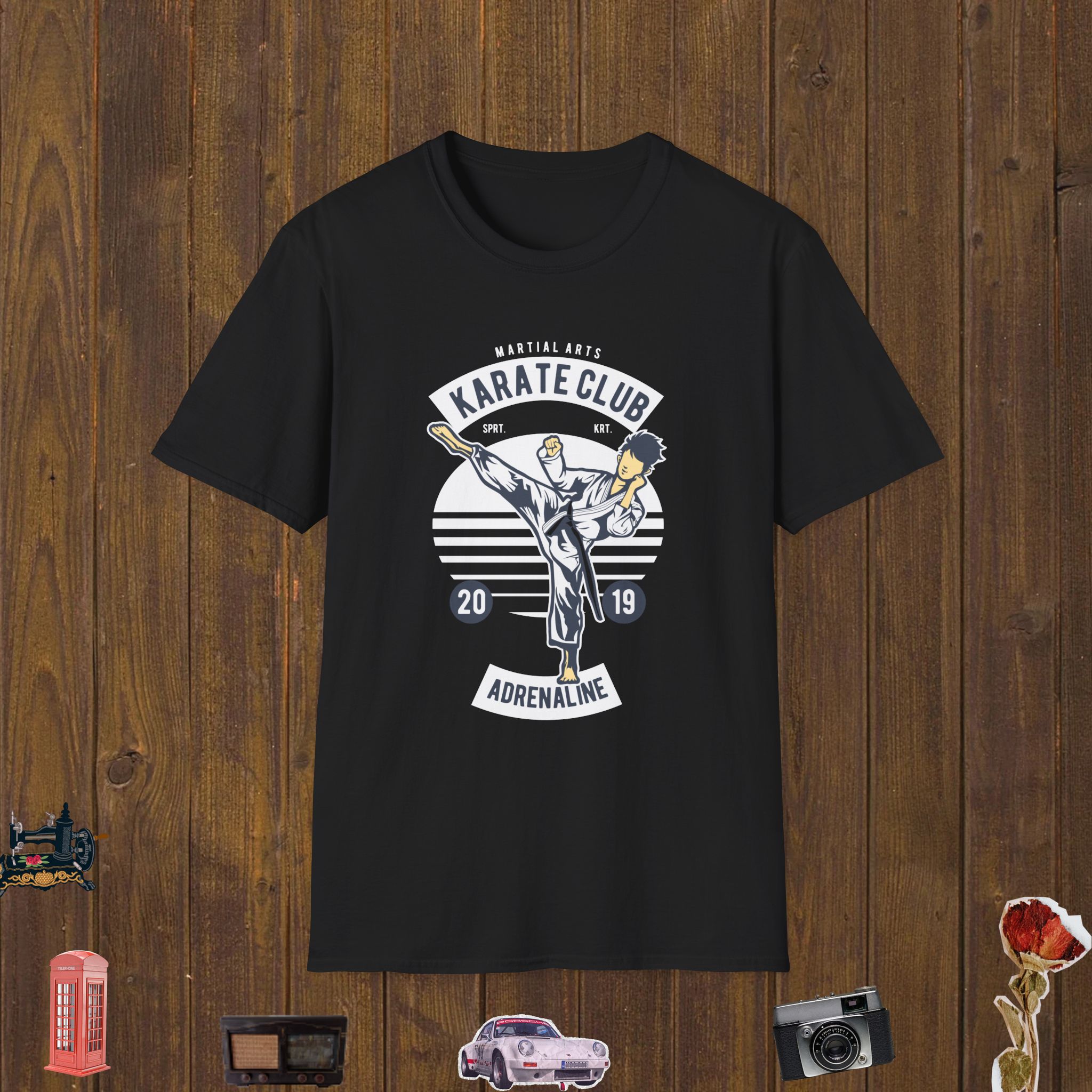 Karate Kick Power Unisex Softstyle T-Shirt