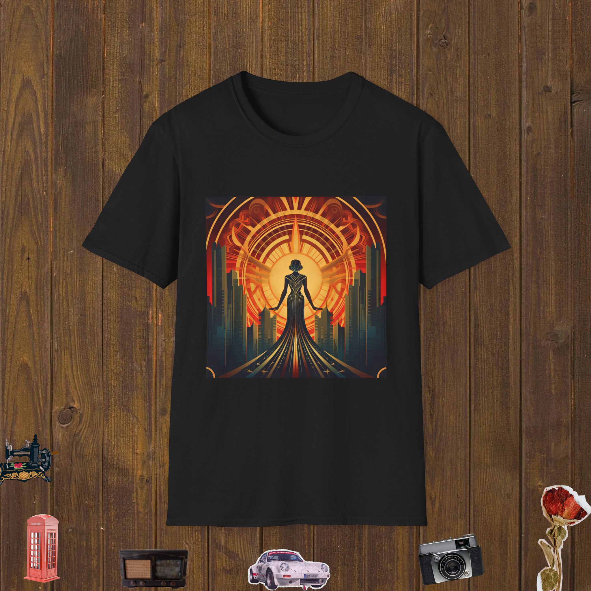Deco Skyline Queen Unisex Softstyle T-Shirt