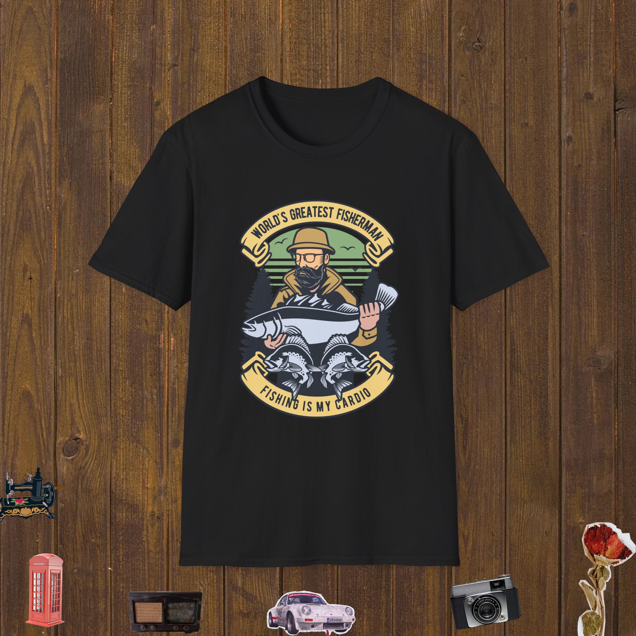Greatest Fisherman Art Unisex Softstyle T-Shirt