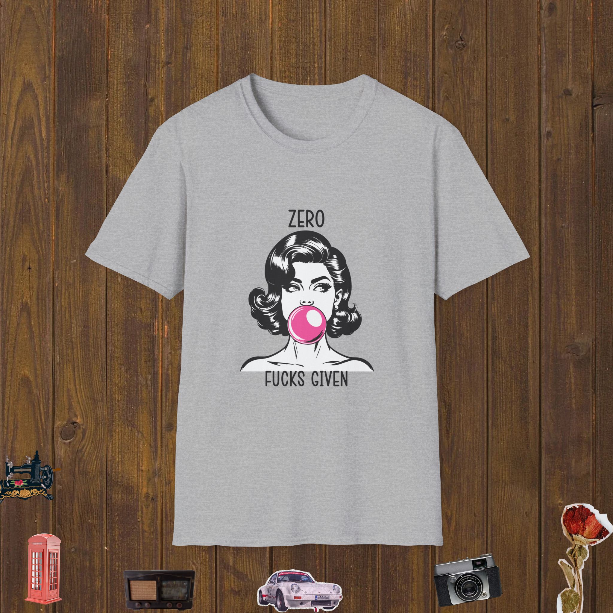 Sassy Bubblegum Pop Retro Unisex Softstyle T-Shirt