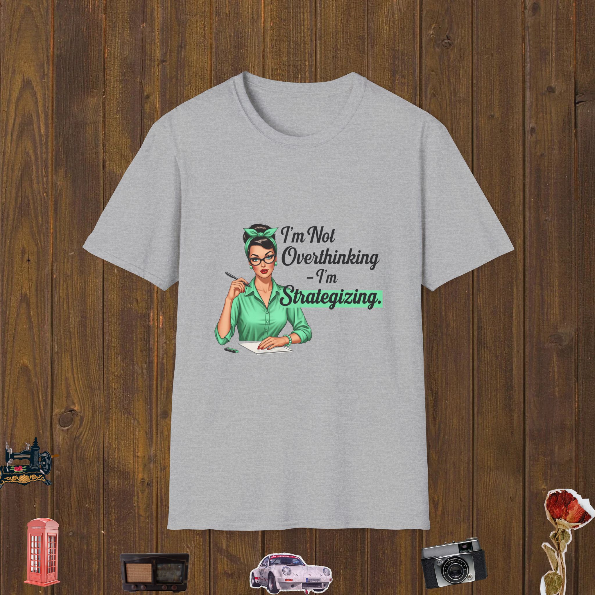 Overthinking Strategizing Retro Unisex Softstyle T-Shirt