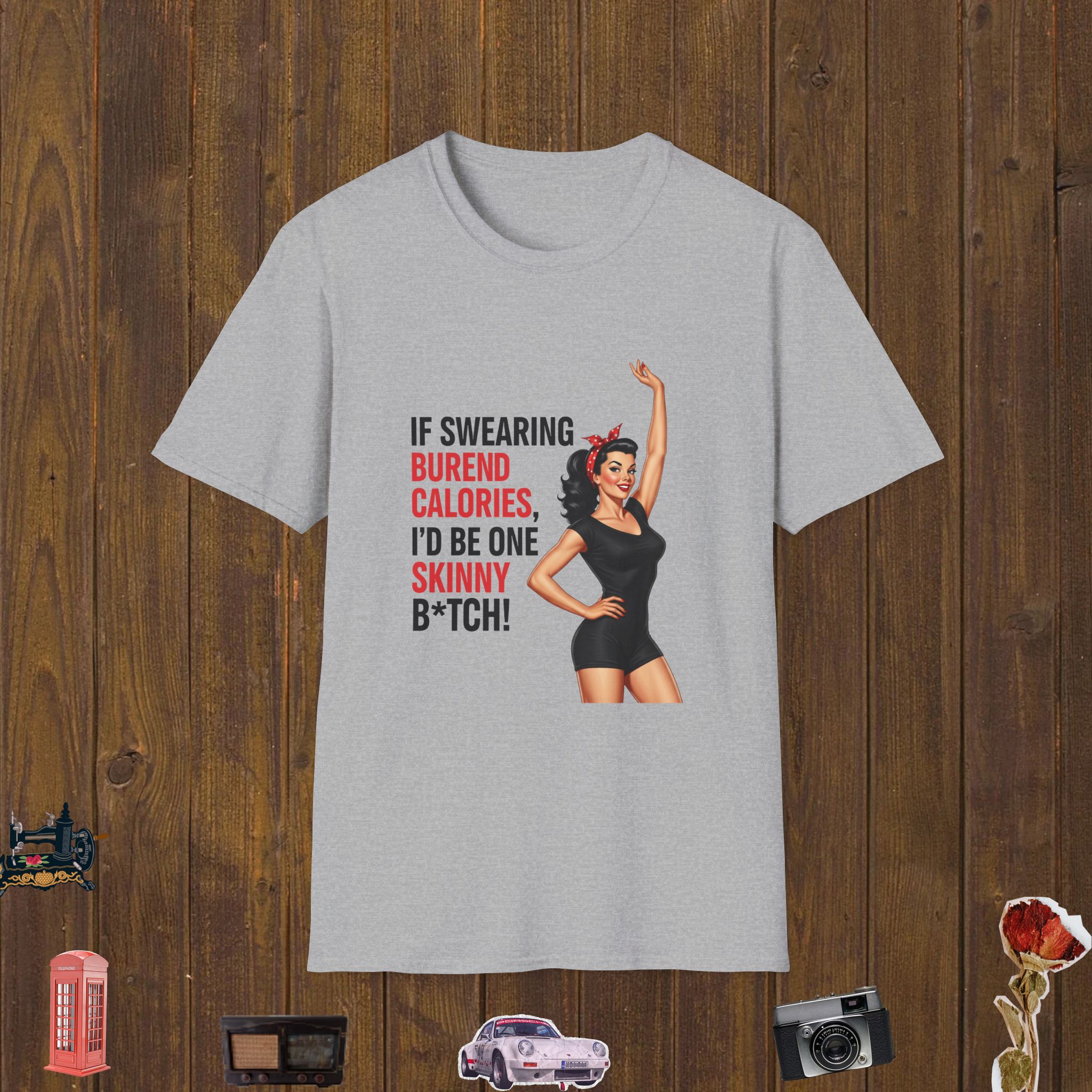 Swearing Burns Calories Unisex Softstyle T-Shirt