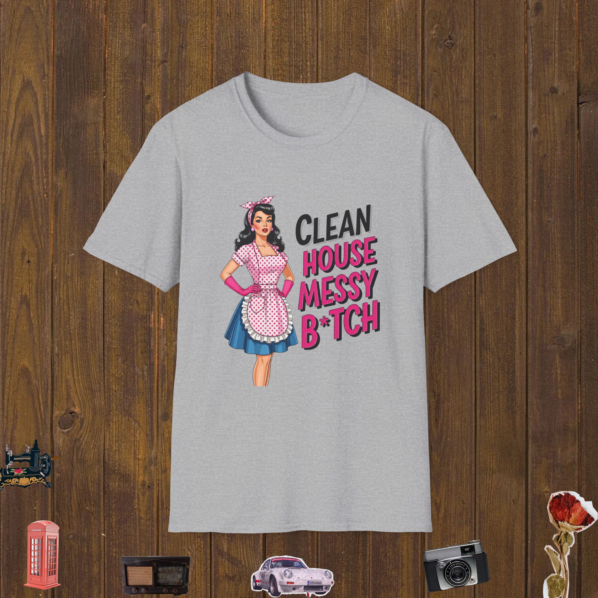 Clean House Messy Unisex Softstyle T-Shirt