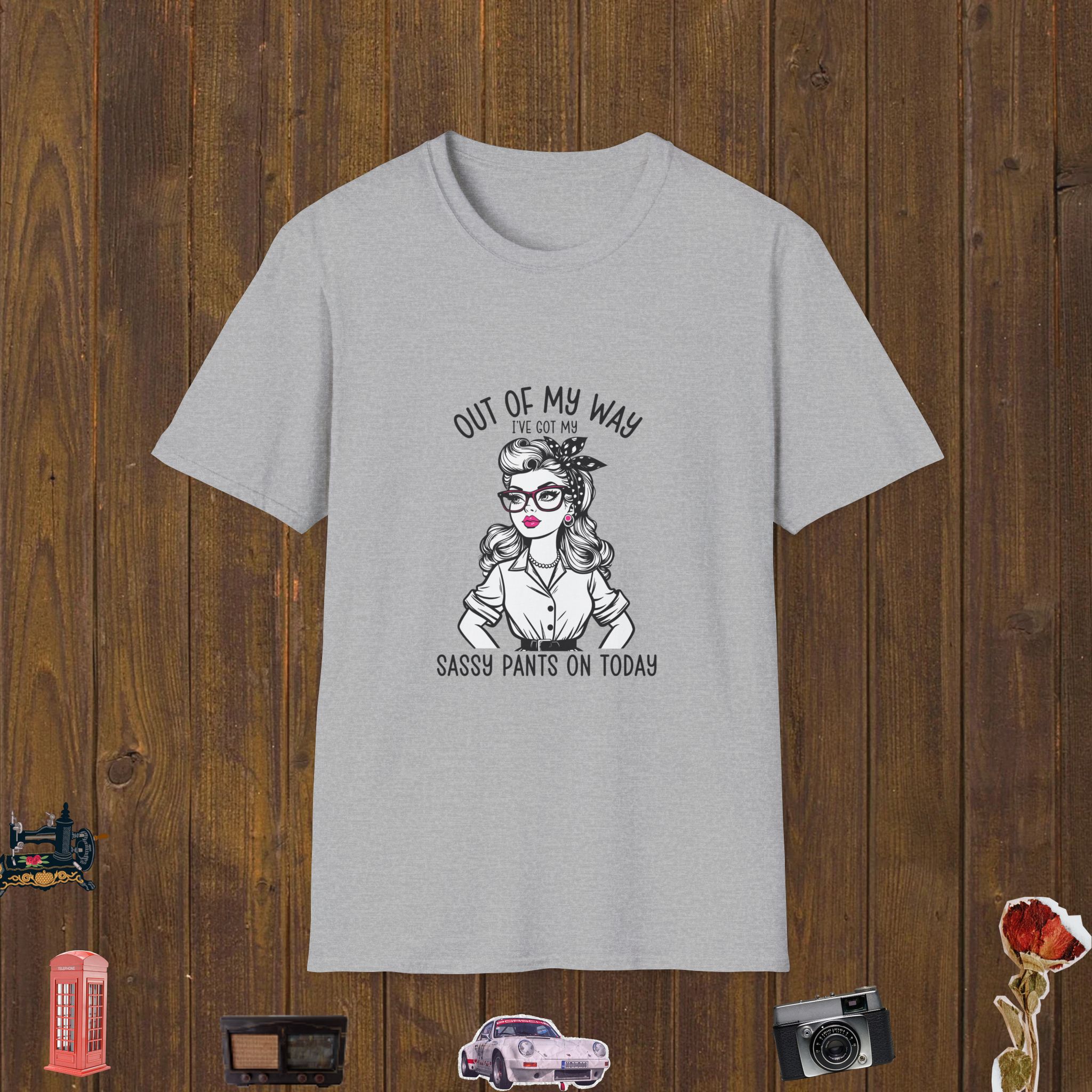 Sassy Glasses Retro Unisex Softstyle T-Shirt