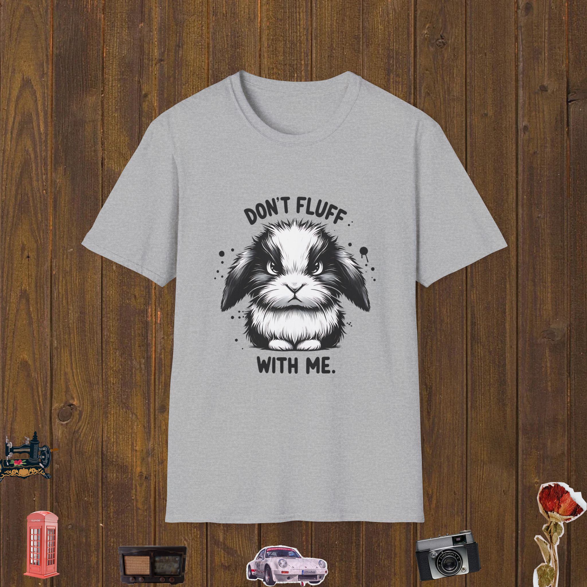 Grumpy Bunny Mood Unisex Softstyle T-Shirt
