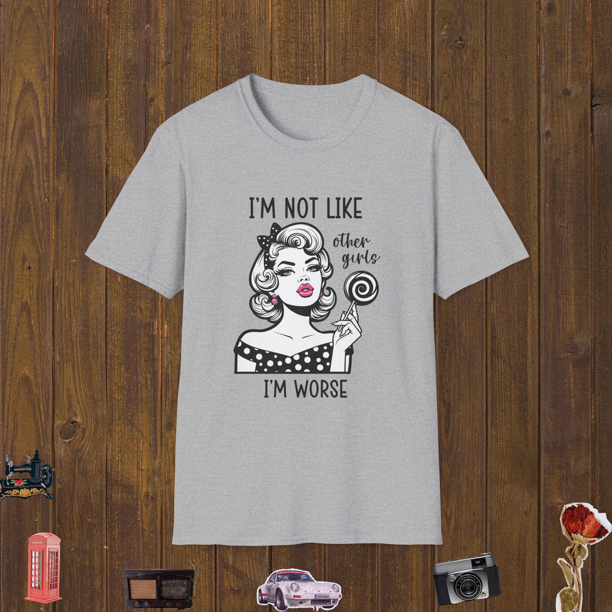 Sassy Not Like Other Girls Retro Unisex Softstyle T-Shirt